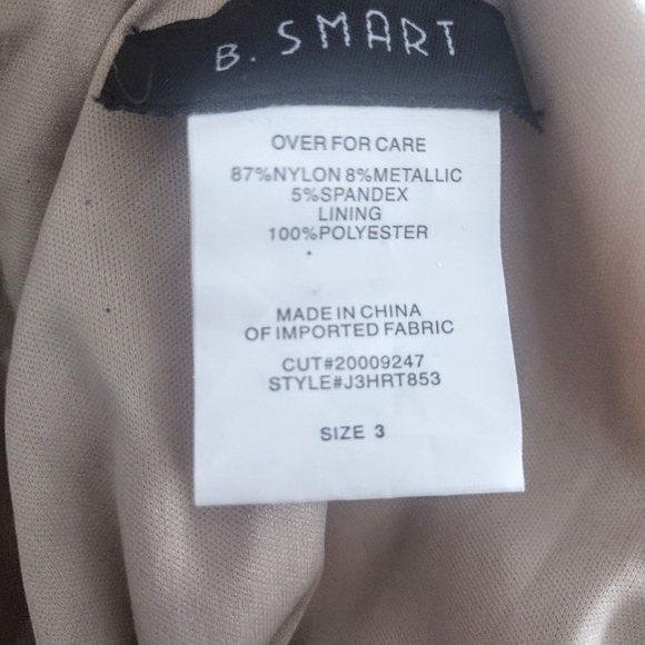 B. Smart Short Glitter Strapless Party Prom Dress Size 3 - Picture 5 of 5